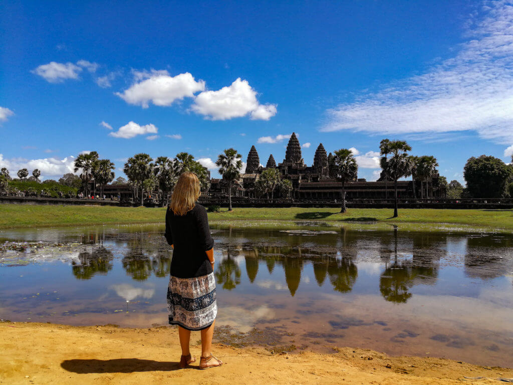 im berühmten Angkor Wat Tempel